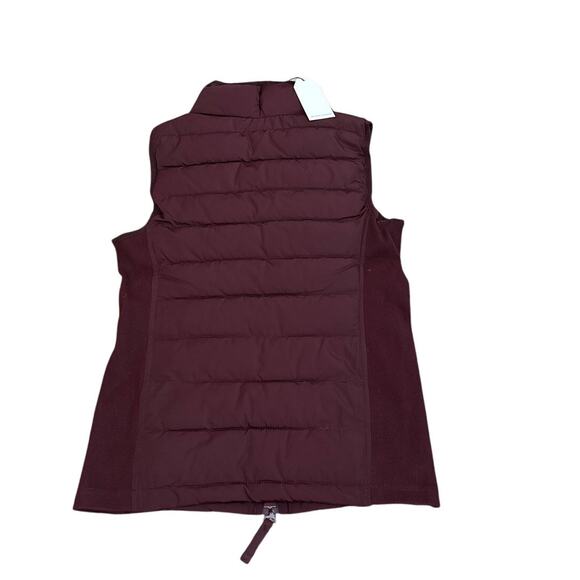 Univeral Standard USOU1231 Sport Puffer Vest Burgundy Full Zip Size 4XS US 0 New - Picture 2 of 5